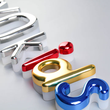 Illuminated alphabet outdoor shop front signs backlit letters vacuum coated led acrylic sign