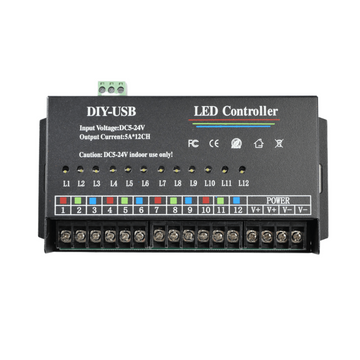 Flash Controller DC 5-24V Led 12 Channels Flashing Time Controllable