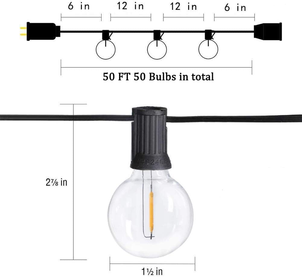 Hotsale  Solar Powered  Light Led G40 Ball in Black Wire IP44 Rated for Terrace Garden Pub Christmas Party Decoration