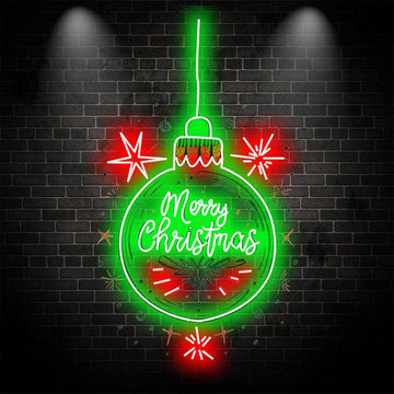 Big Green Light Bulb Decoration - Spreading Christmas Cheer and Lighting Up the Holiday Spirit  neon signs