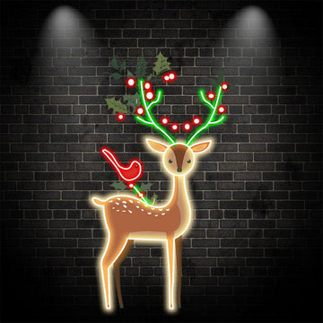 Christmas Elk Decoration - Spreading Christmas Cheer and Lighting Up the Holiday Season neon signs