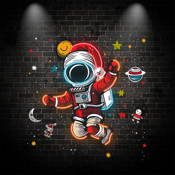 Astronaut Santa's Space Adventure: Spreading Holiday Cheer Among the Stars neon signs
