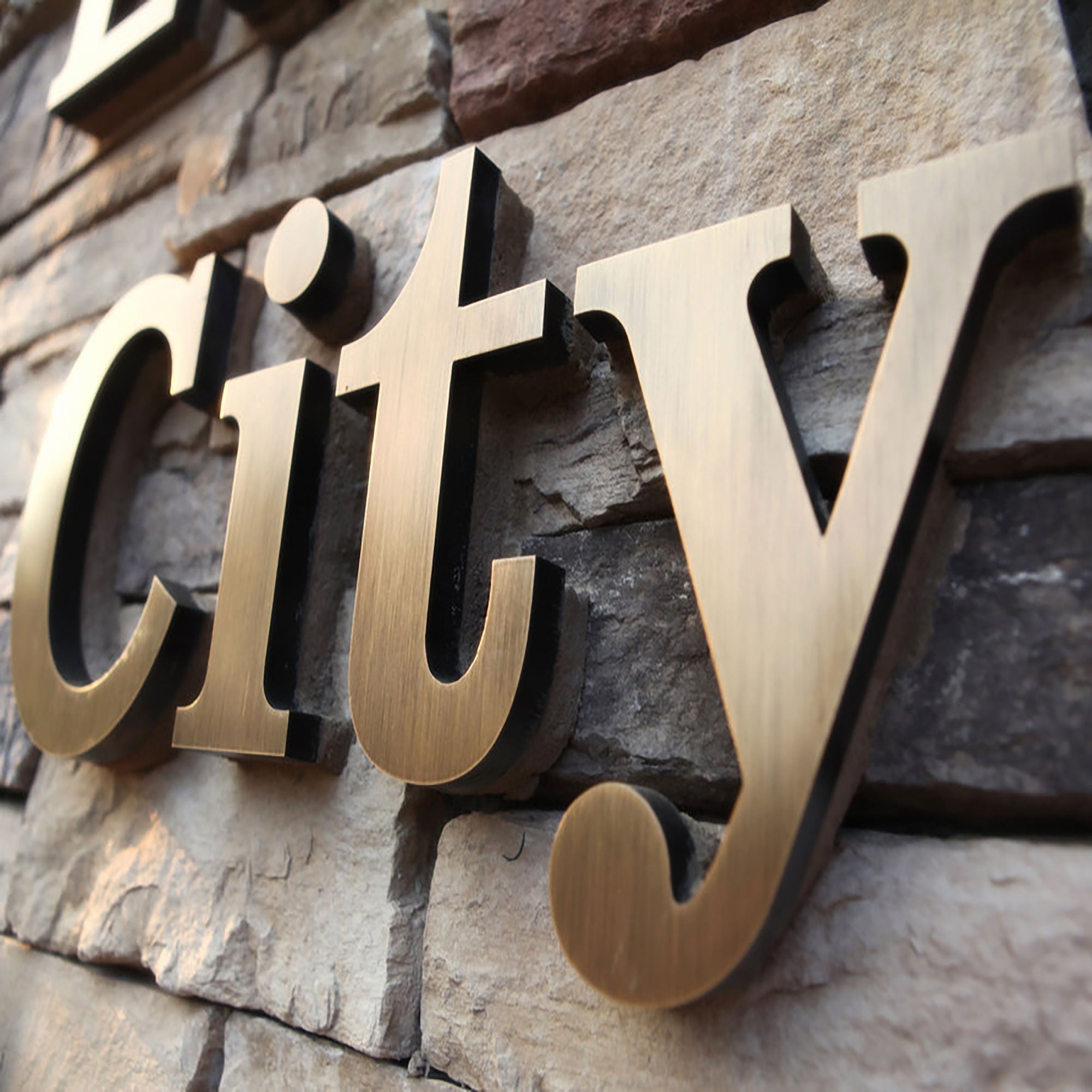 Bronze Fabricated Vintage Signs Alphabet Business Logos Metal Sign Outdoor Letters Signage