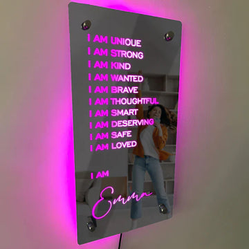 Affirmations Mirror – I Am Mirror Light neon sign