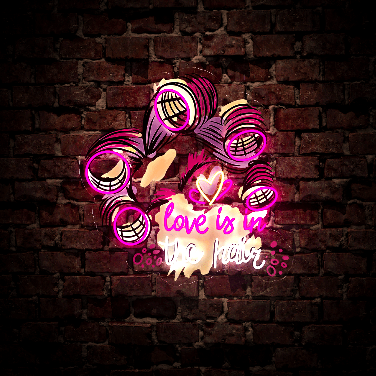Love is in the Hair Artwork Led Neon Sign