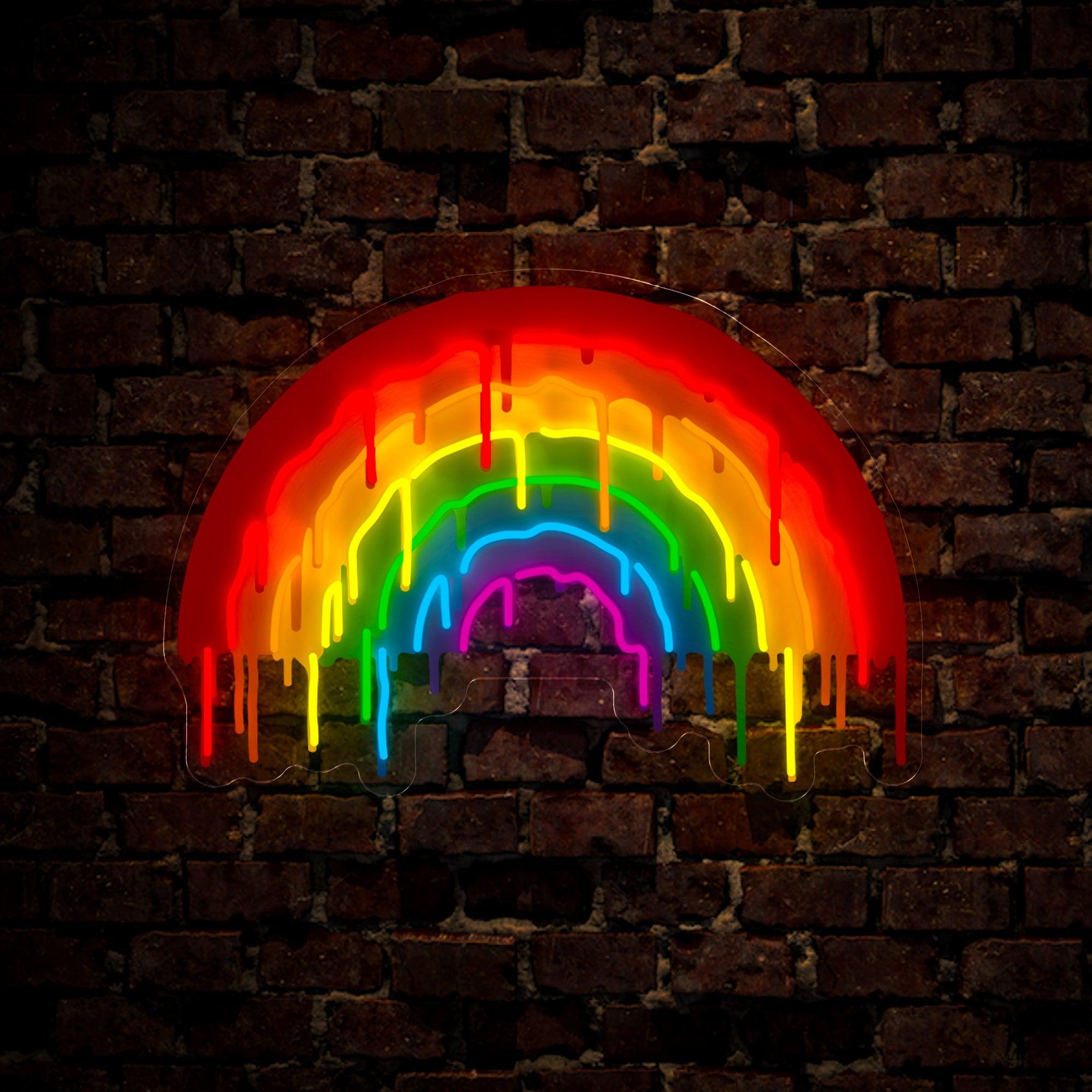 LGBT Rainbow Melt Pride Artwork Neon Sign