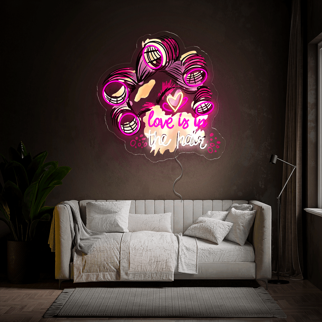 Love is in the Hair Artwork Led Neon Sign