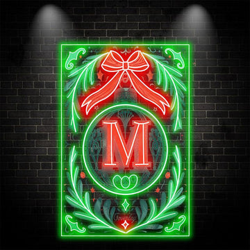 Merry Christmas Poker Chart neon signs - Big Red Bow Tie for a Joyful Holiday Spirit