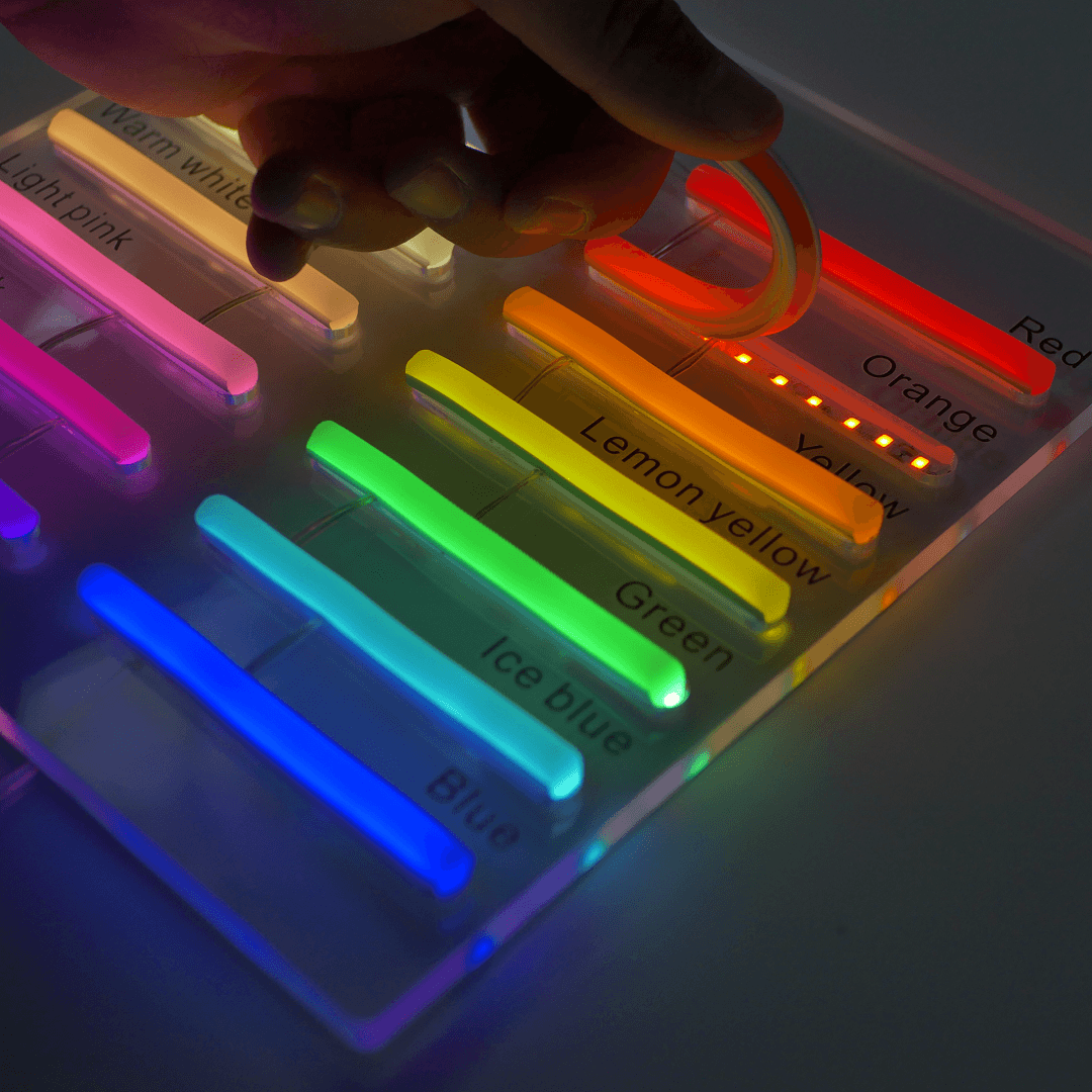 1Pc Color Board 16 Colors 220mm 12V White Red Hot Pink Ice Blue Purple Lemon Yellow Green Blue Color Card