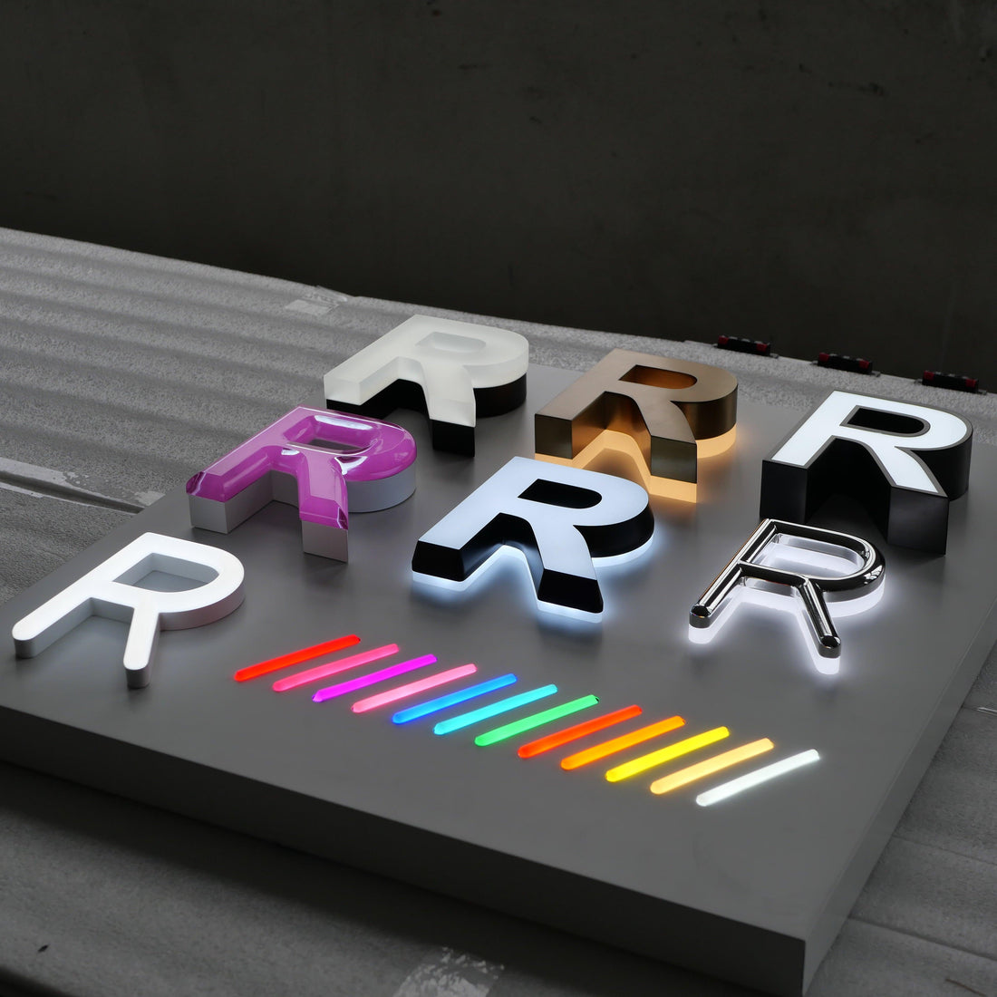 Luminous Letter Sample Plate