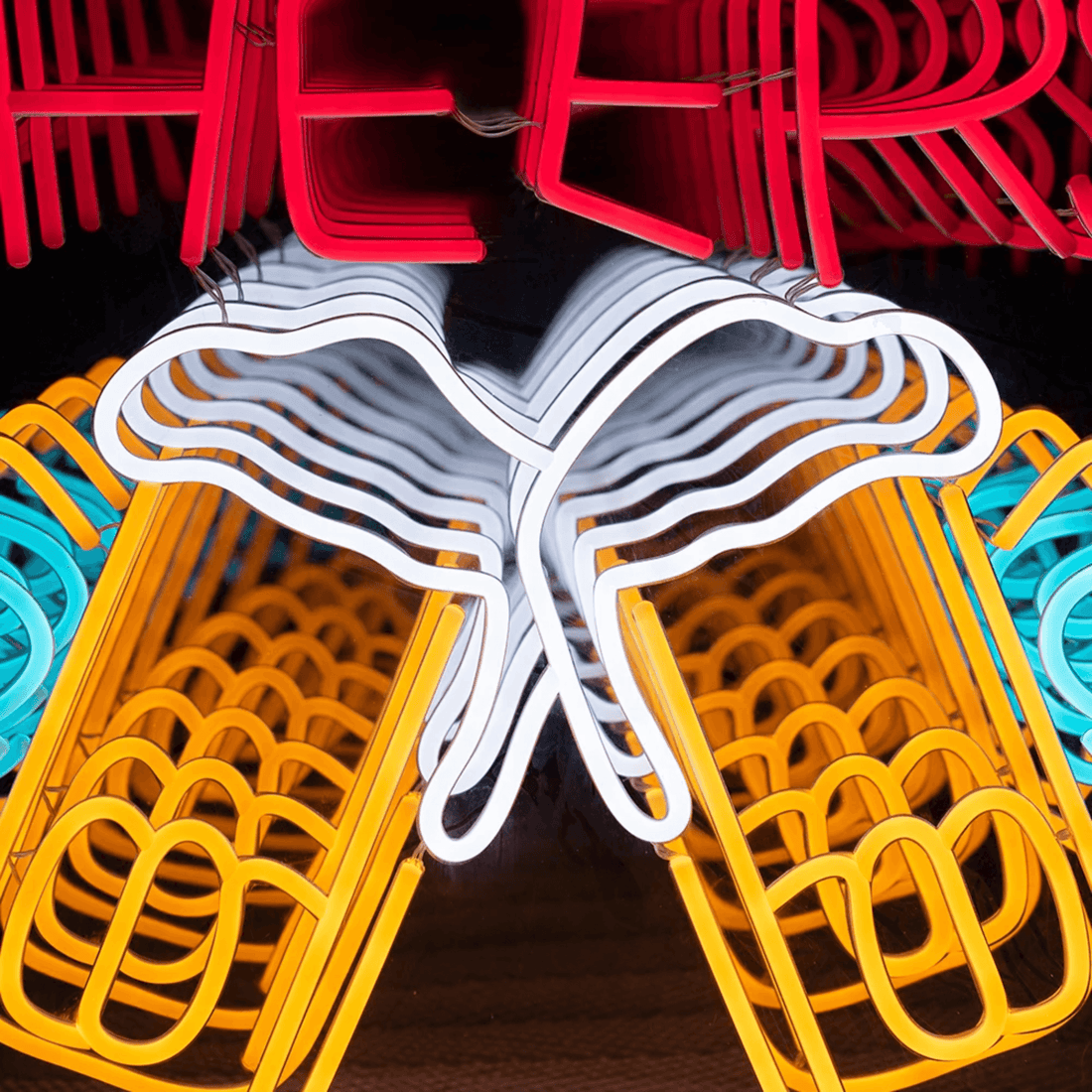 Cheers Magic Mirror Neon Sign