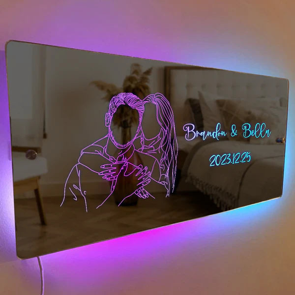 Custom Photo Mirror Name Mirror Personalize neon sign