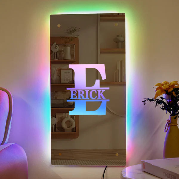Custom Letter Wall Mirror Monogram Family neon sign
